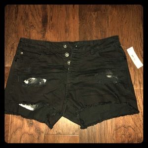Faded Glory Size 9 Ripped Black Short Shorts